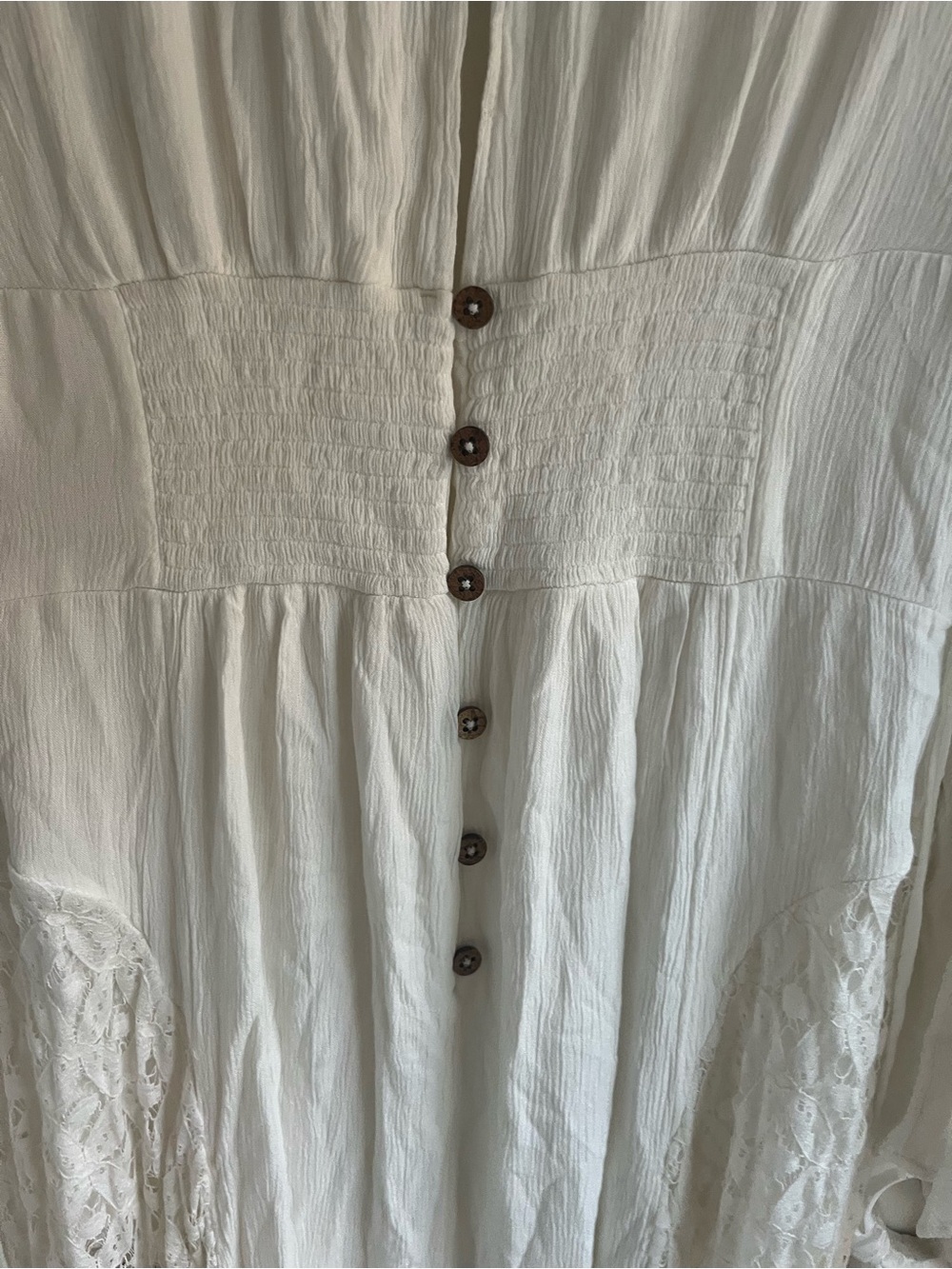 Free People Hazel Maxi Dress Ivory Lace Boho Maxi Small NWT - Picture 5 of 9